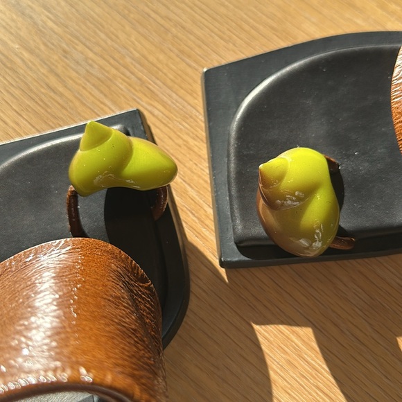 Miista shell heels. Mencia Brown Sandals - Picture 3 of 6